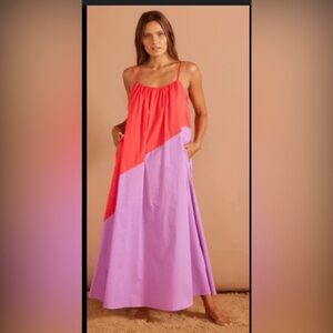 MINKPINK Red and Purple Maxi Dress